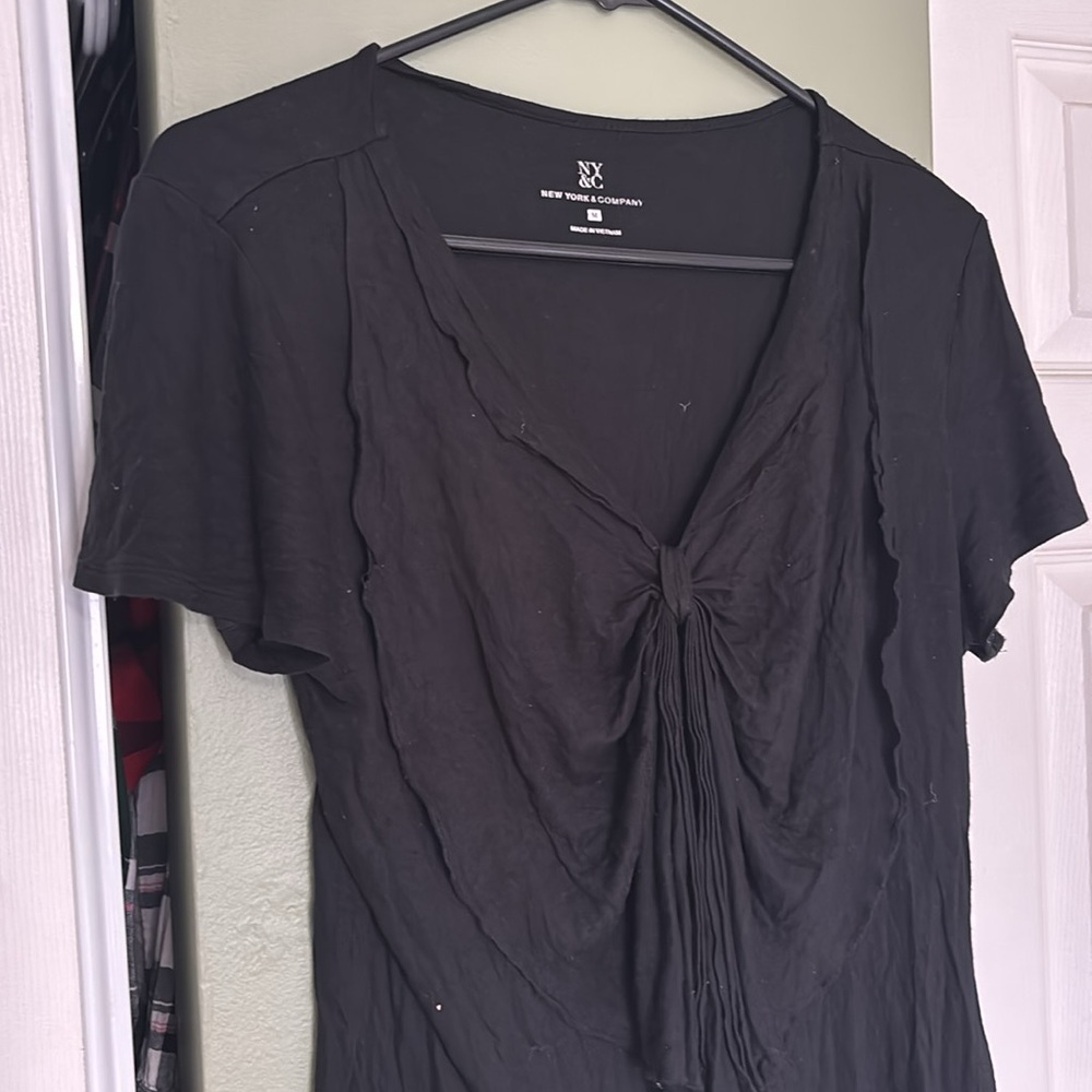 NY&C Women’s Black Short Sleeve Blouse, Great Condition! Size Medium